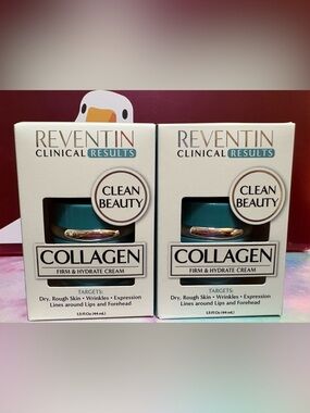 LOT OF 2 Reventin Clinical Results Collagen Firm & Hydration Cream 1.5 fl oz NIB